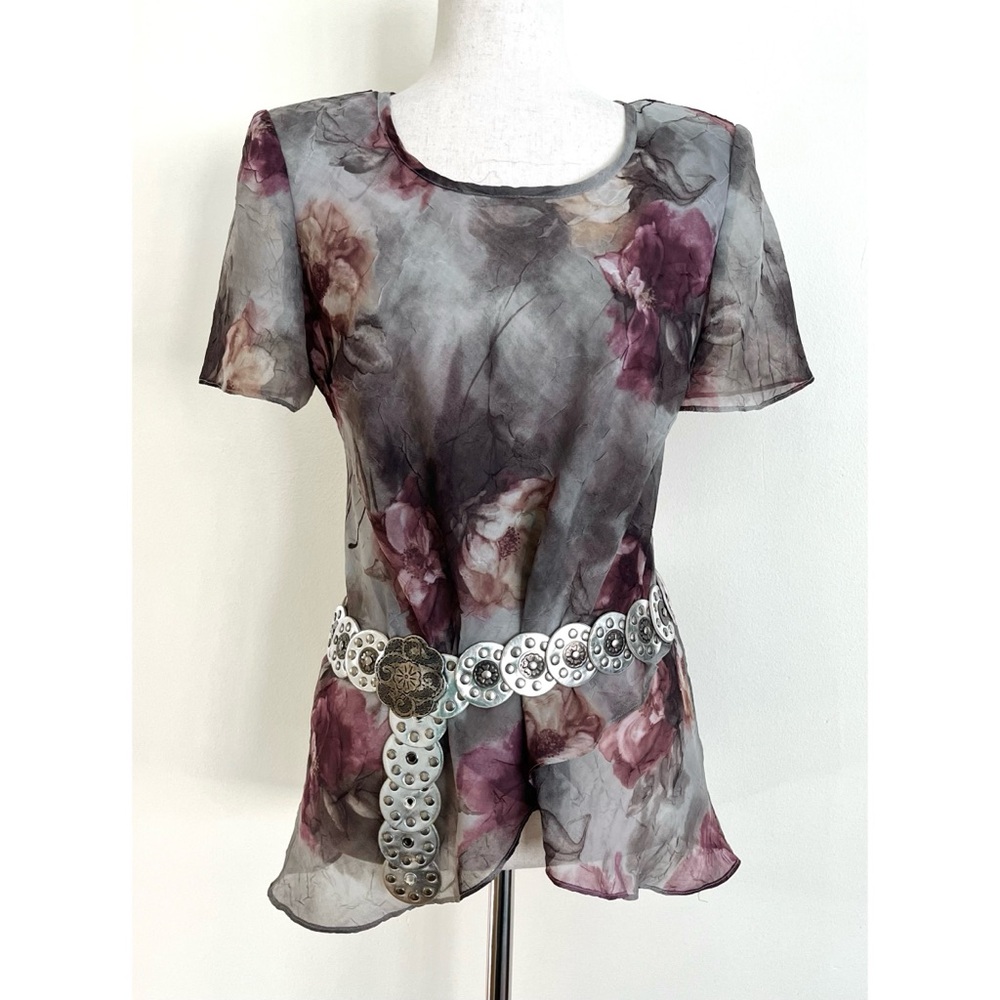 Vintage 90s Floral Top Fairycore Grunge Whimsigoth Eclectic Size M Cottagecore